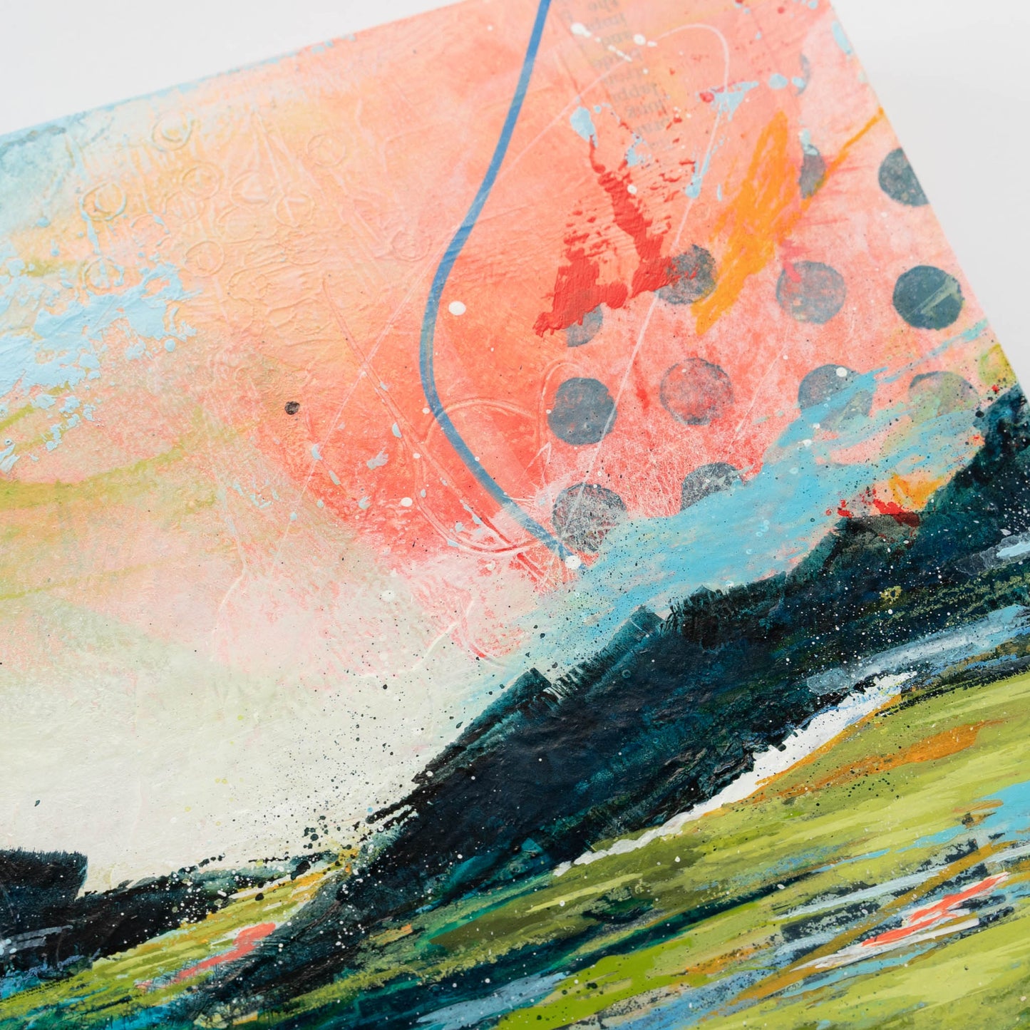 A Tune on the Breeze | 10x10 Abstract Landscape Painting on Wood Panel