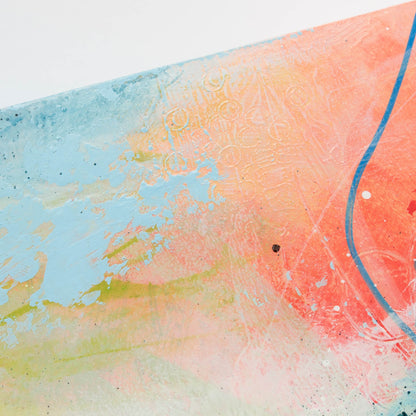 A Tune on the Breeze | 10x10 Abstract Landscape Painting on Wood Panel