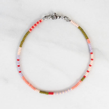 Heather Anklet | Colorful Seed Bead Anklet