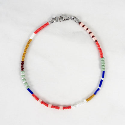 Rowan Anklet | Colorful Seed Bead Anklet
