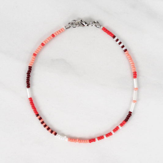 Sunset Anklet | Colorful Seed Bead Anklet