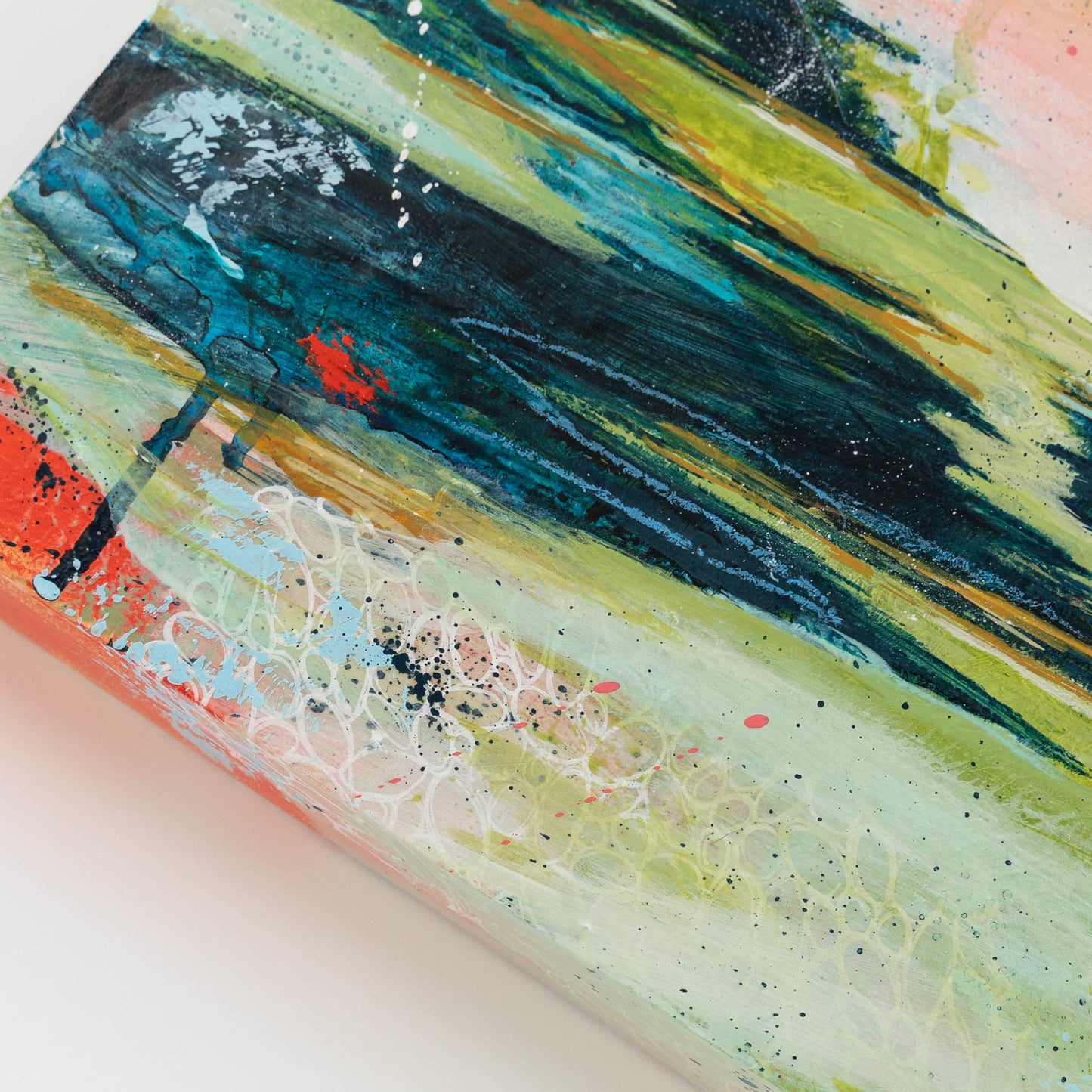 Can You Smell the Rain? I | 11x14 Abstract Landscape Painting on Wood Panel