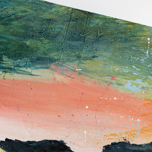 Can You Smell the Rain? II | 11x14 Abstract Landscape Painting on Wood Panel