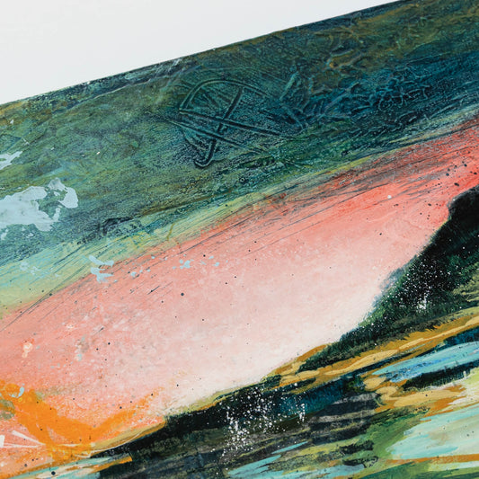 Can You Smell the Rain? III | 6x8 Abstract Landscape Painting on Wood Panel