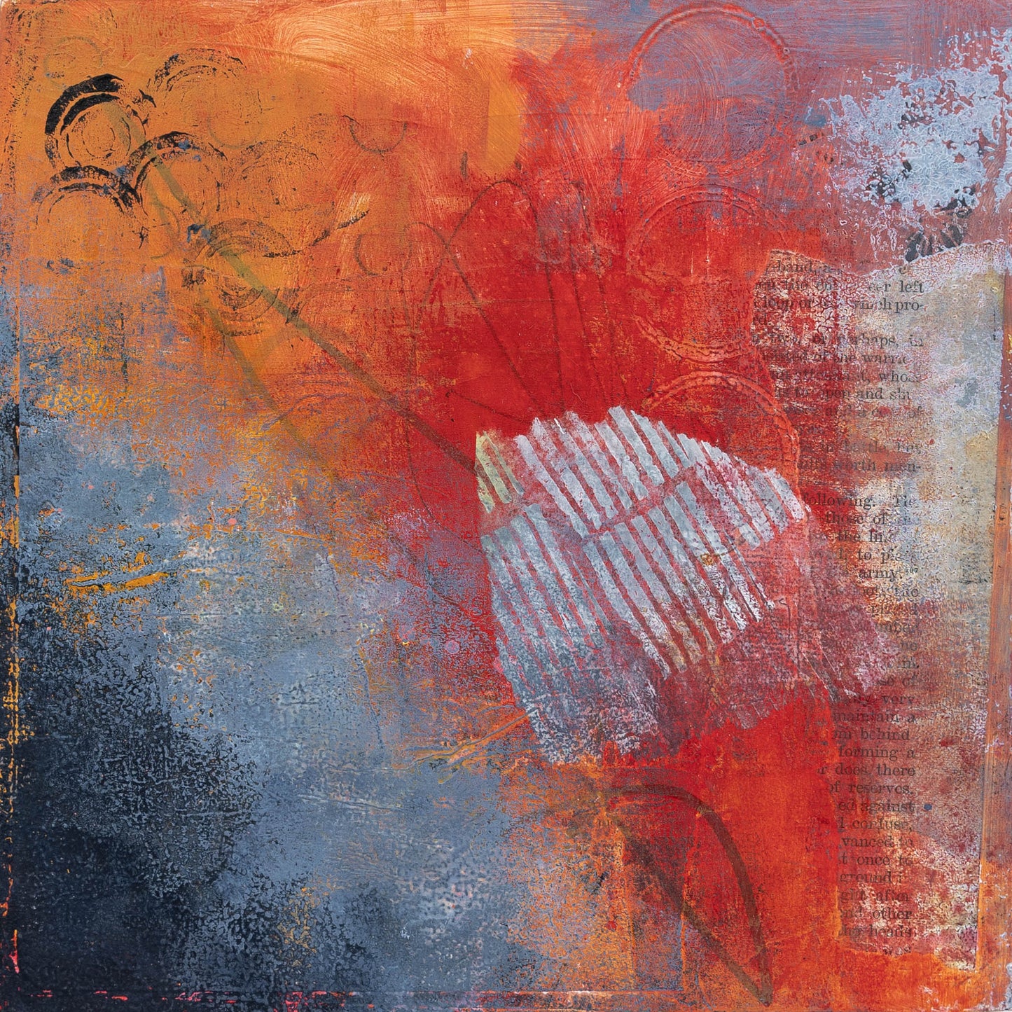 Catharsis II | 8x8 Abstract Painting on Wood Panel