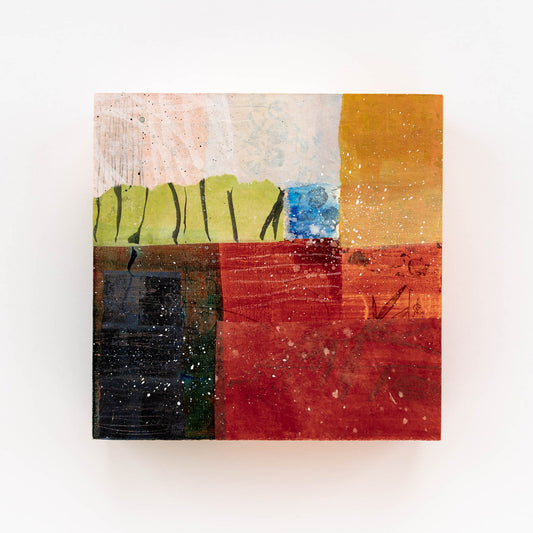 Cultivate | 6x6 Abstract Painting on Wood Panel