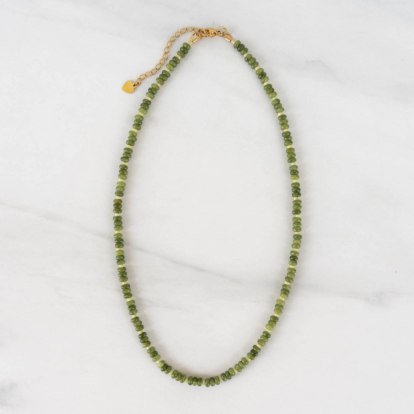 Fern Necklace | Green Gemstone Beaded Necklace