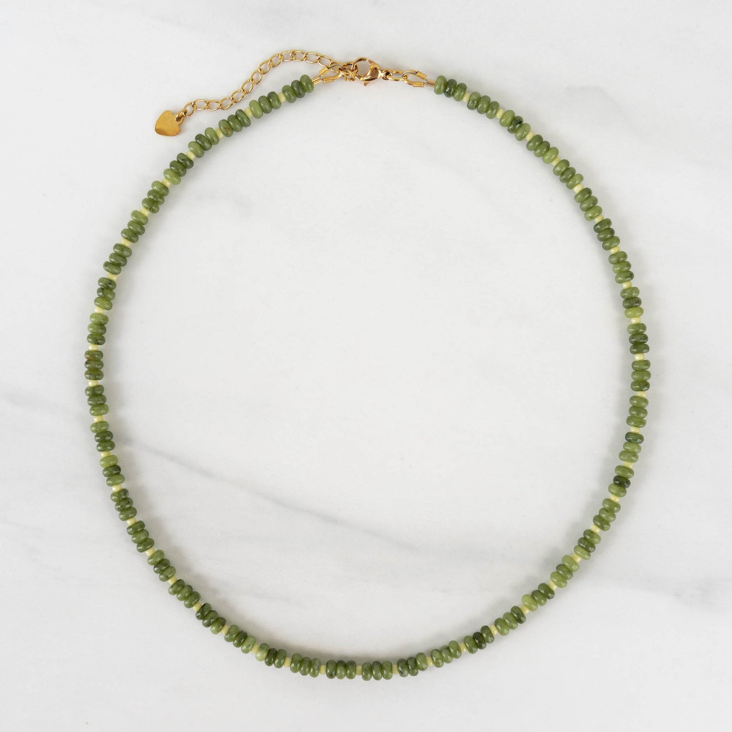 Fern Necklace | Green Gemstone Beaded Necklace