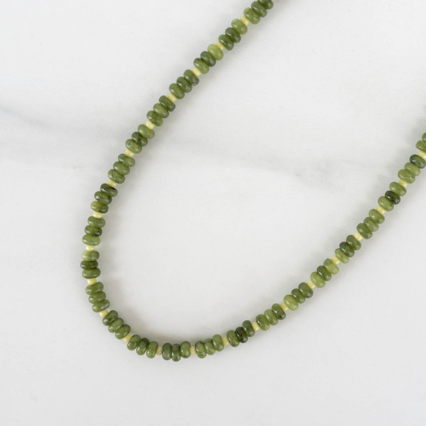 Fern Necklace | Green Gemstone Beaded Necklace
