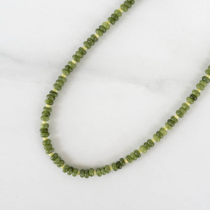 Fern Necklace | Green Gemstone Beaded Necklace