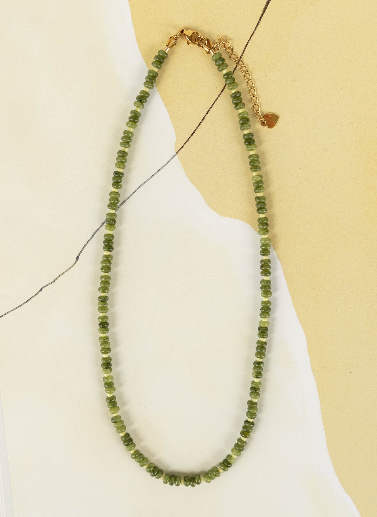 Fern Necklace | Green Gemstone Beaded Necklace