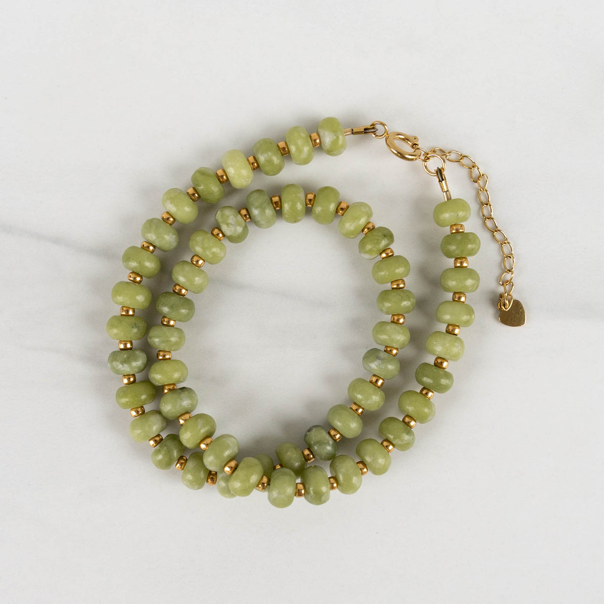 Finn Necklace | Green Jade Chunky Beaded Necklace