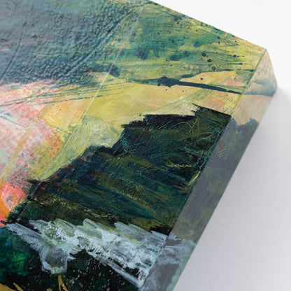 Four Seasons a Day | 8x8 Abstract Painting on Wood Panel