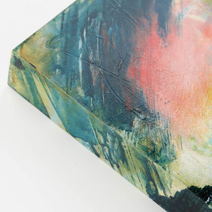 Four Seasons a Day | 8x8 Abstract Painting on Wood Panel