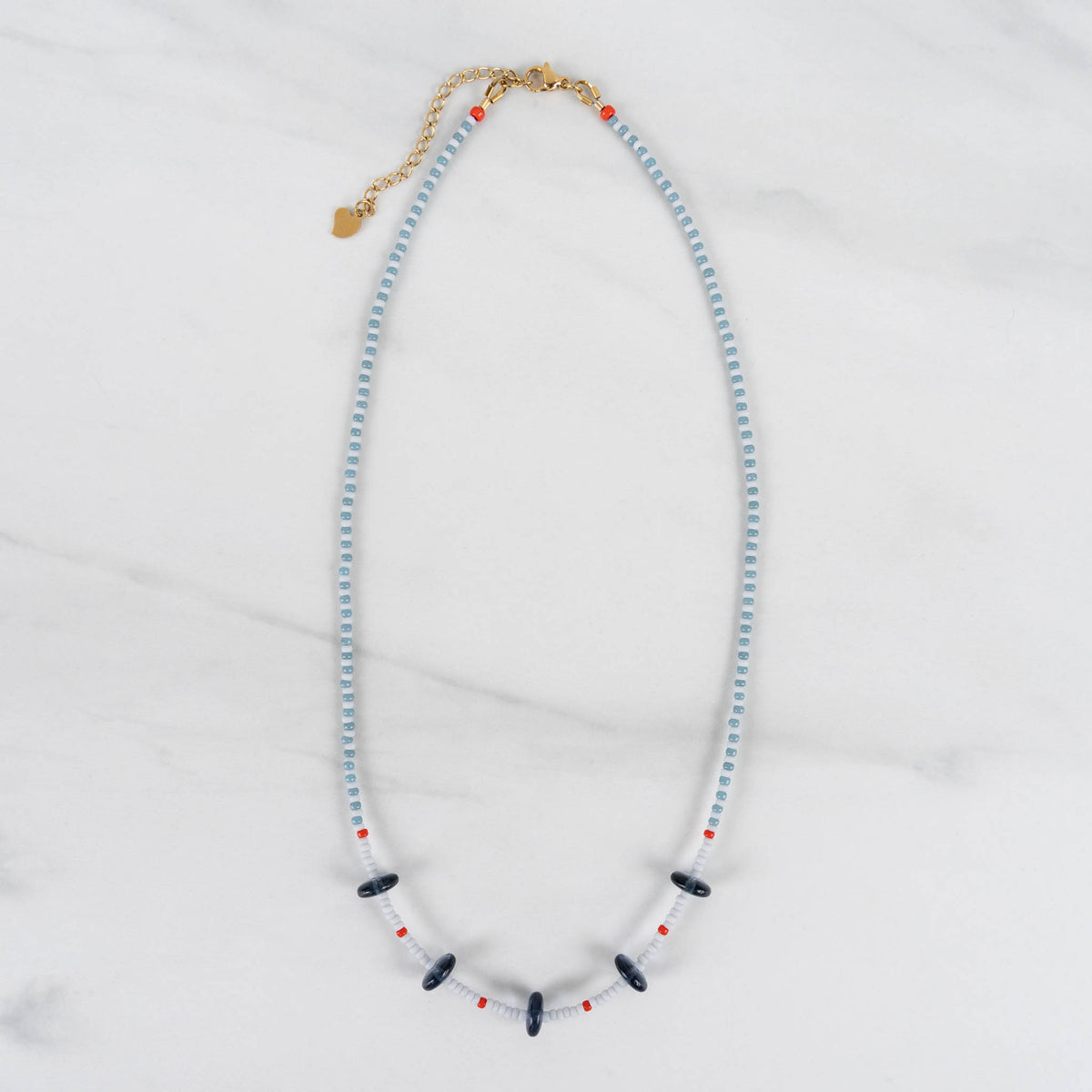 Kaia Necklace | Blue Seed Bead Necklace