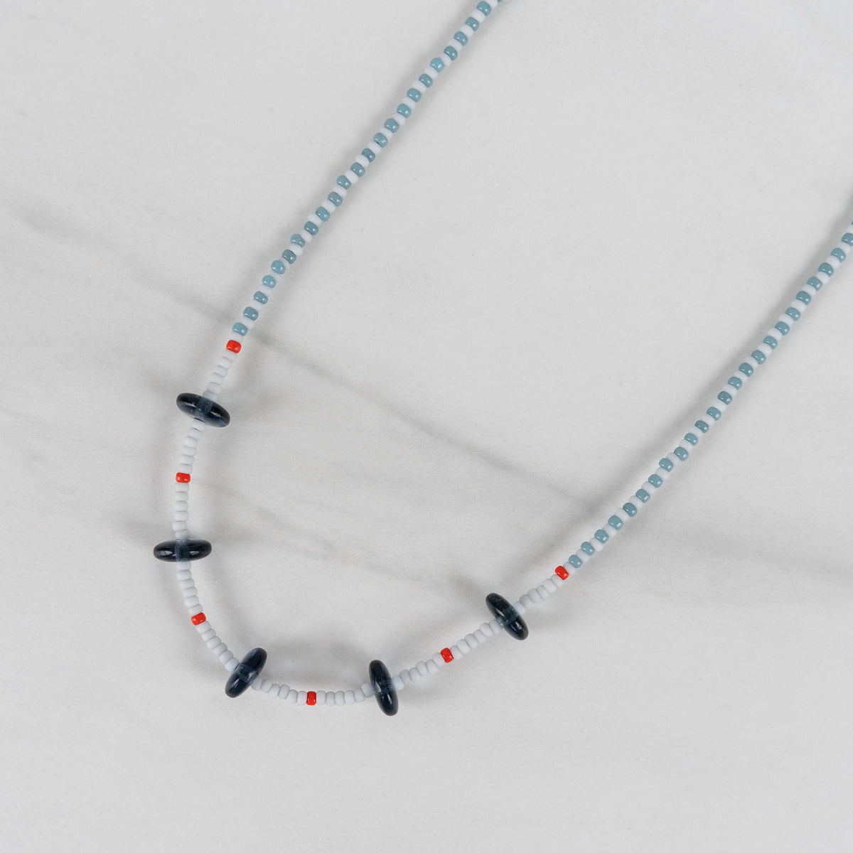 Kaia Necklace | Blue Seed Bead Necklace