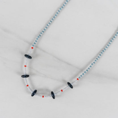 Kaia Necklace | Blue Seed Bead Necklace