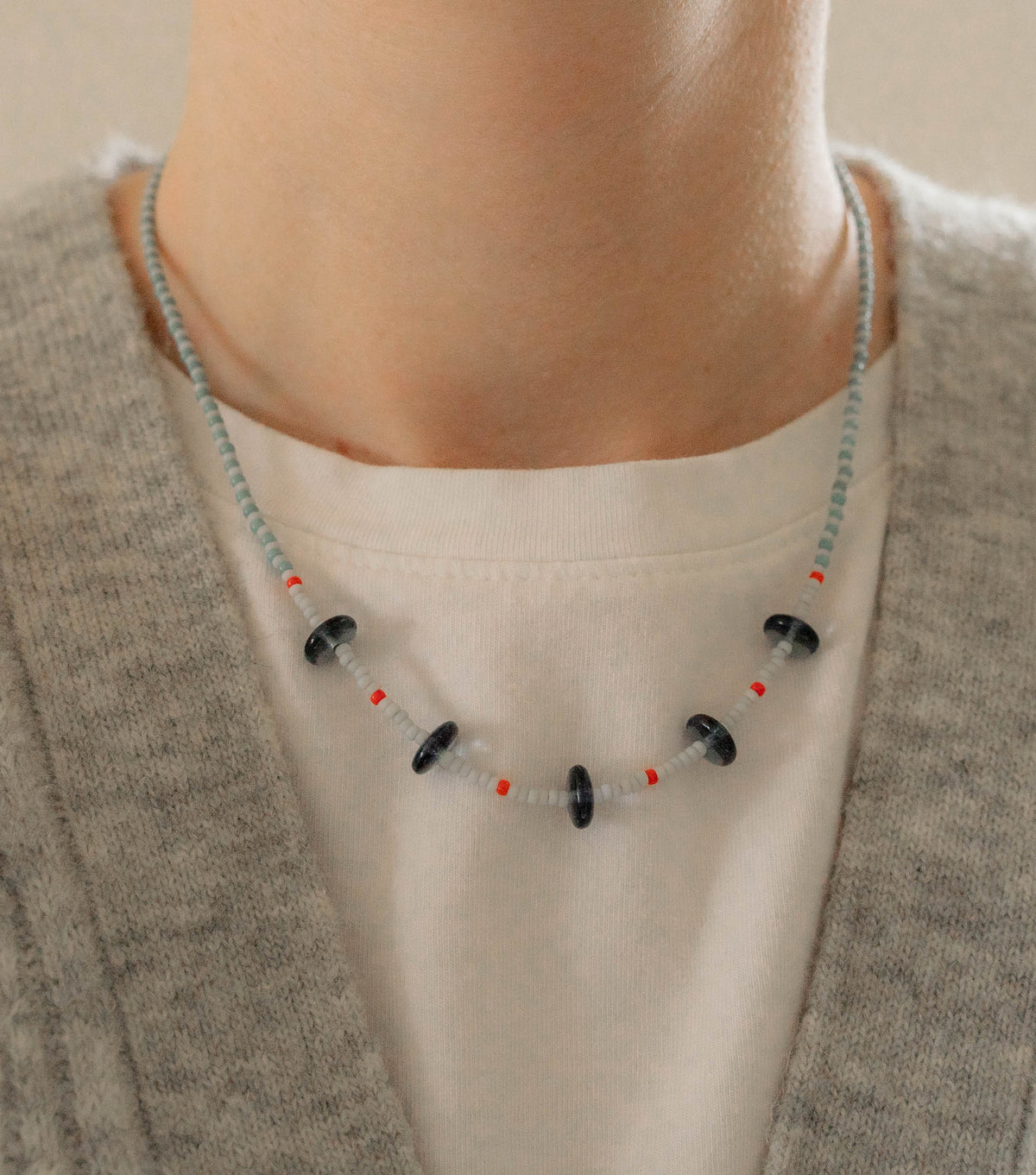 Kaia Necklace | Blue Seed Bead Necklace