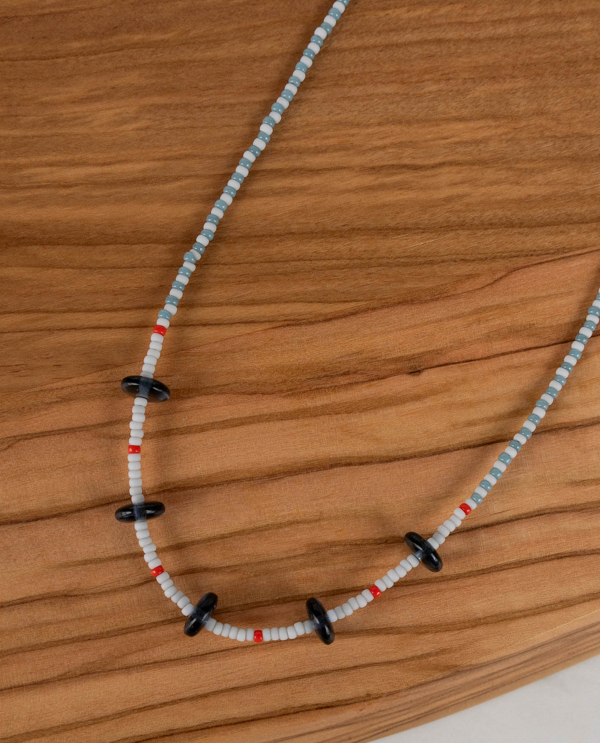 Kaia Necklace | Blue Seed Bead Necklace
