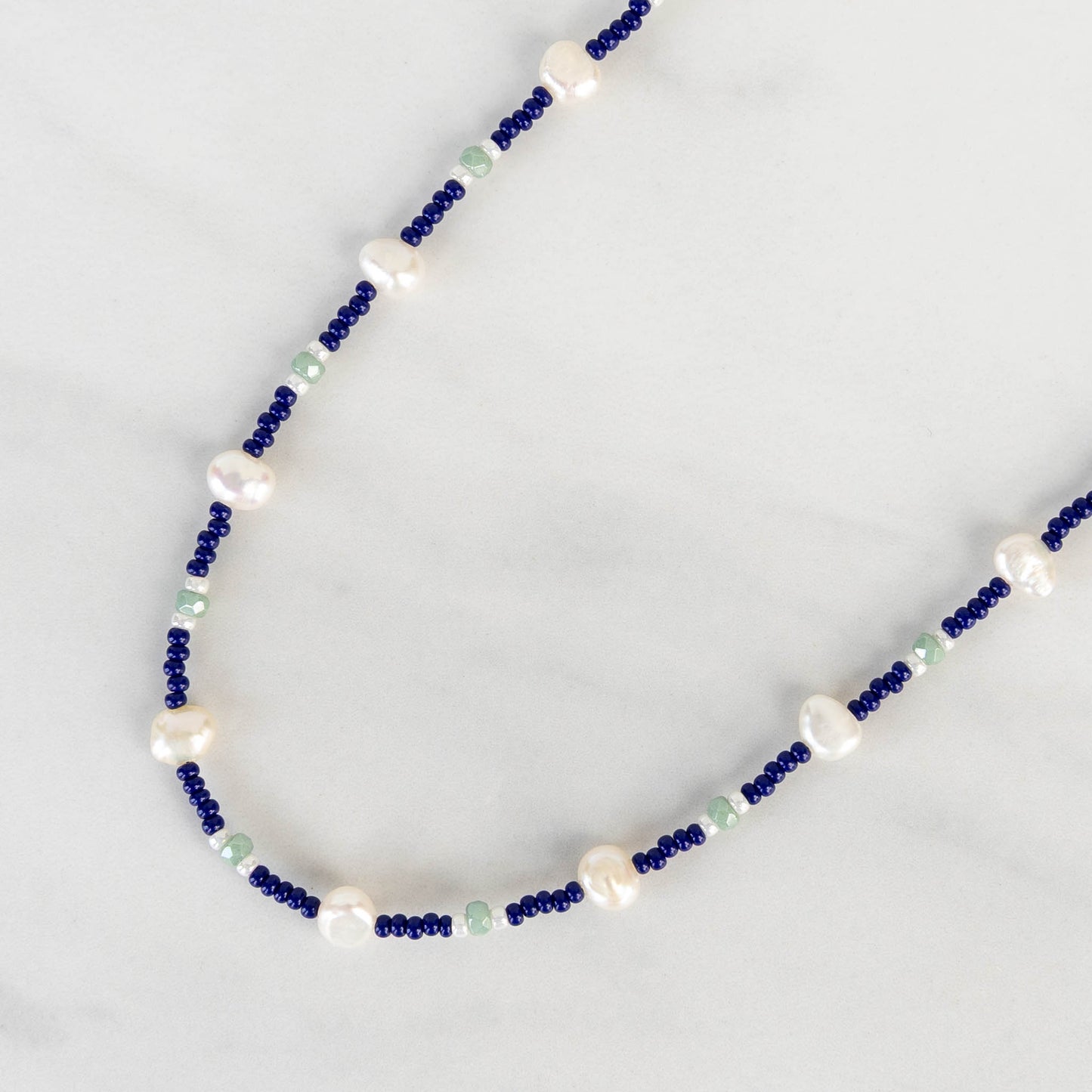Lark Necklace | Pearl and Glass Seed Bead Necklace