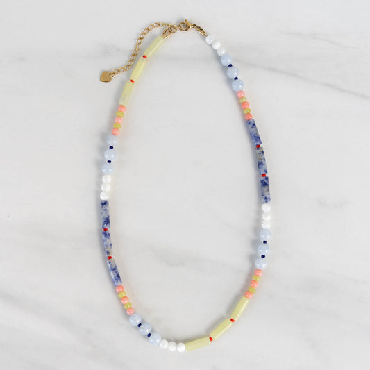 Meadow Necklace | Gemstone & Pearl Beaded Necklace