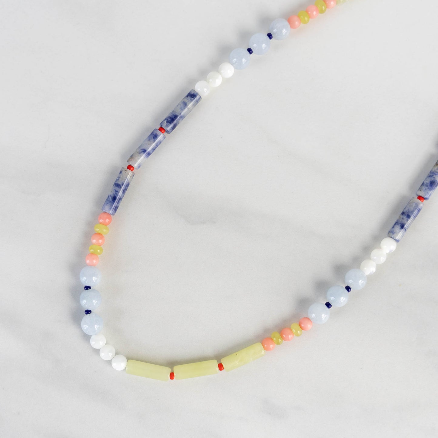 Meadow Necklace | Gemstone & Pearl Beaded Necklace