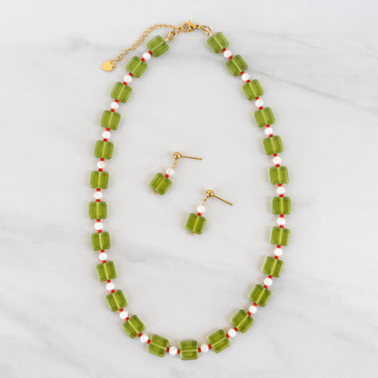 Milo Beaded Jewelry Set | Matching Necklace & Earrings
