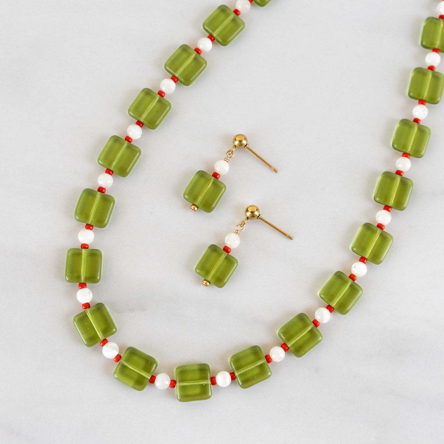 Milo Beaded Jewelry Set | Matching Necklace & Earrings
