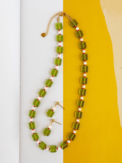 Milo Beaded Jewelry Set | Matching Necklace & Earrings