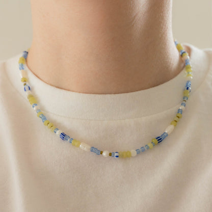 Ocean Necklace | Blue & Green Beaded Pearl Necklace