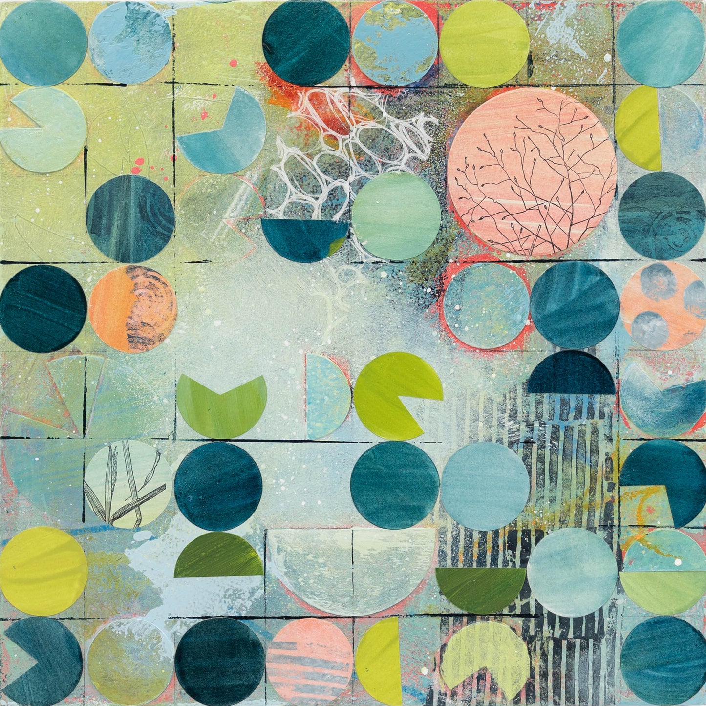 Pivot VI | 8x8 Abstract Painting on Wood Panel