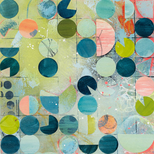 Pivot VII | 8x8 Abstract Painting on Wood Panel