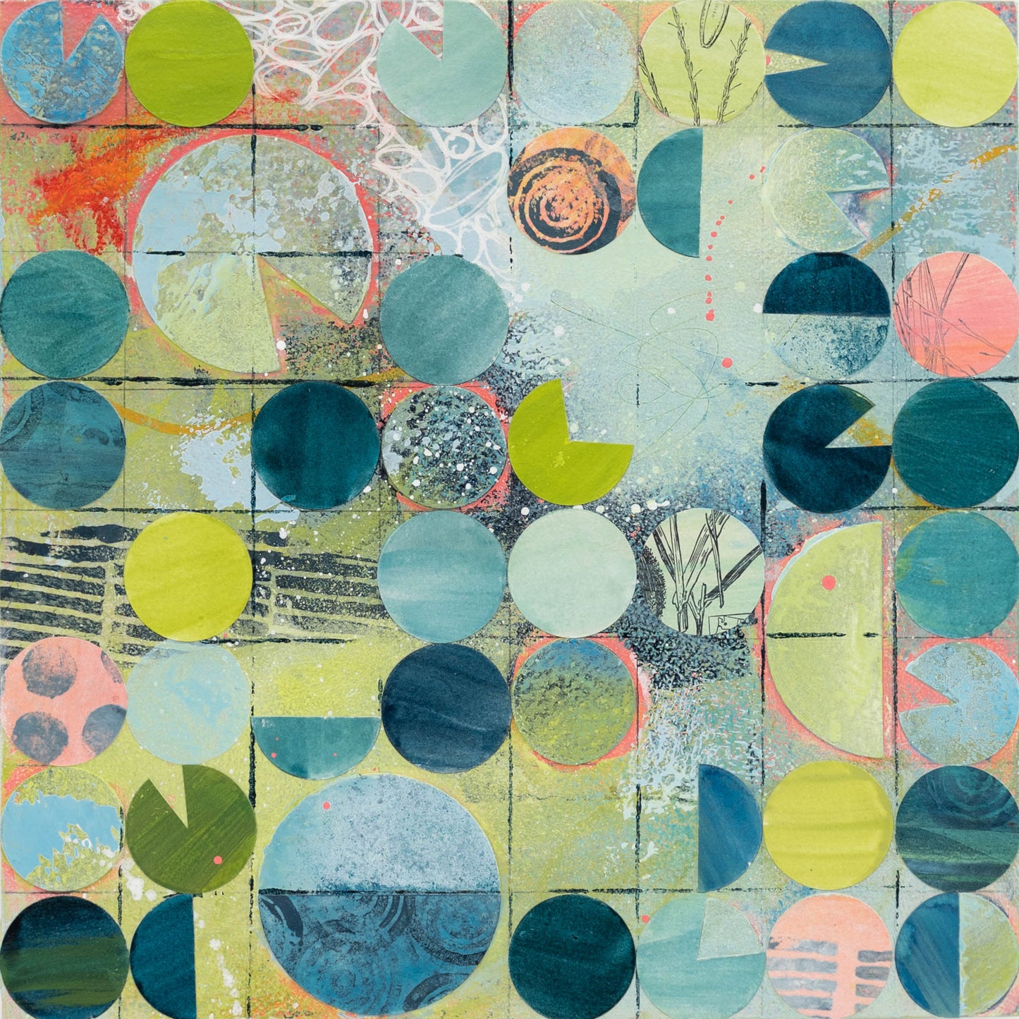 Pivot VIII | 8x8 Abstract Painting on Wood Panel