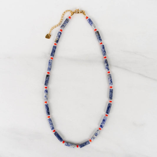 River Necklace | Beaded Gemstone Necklace