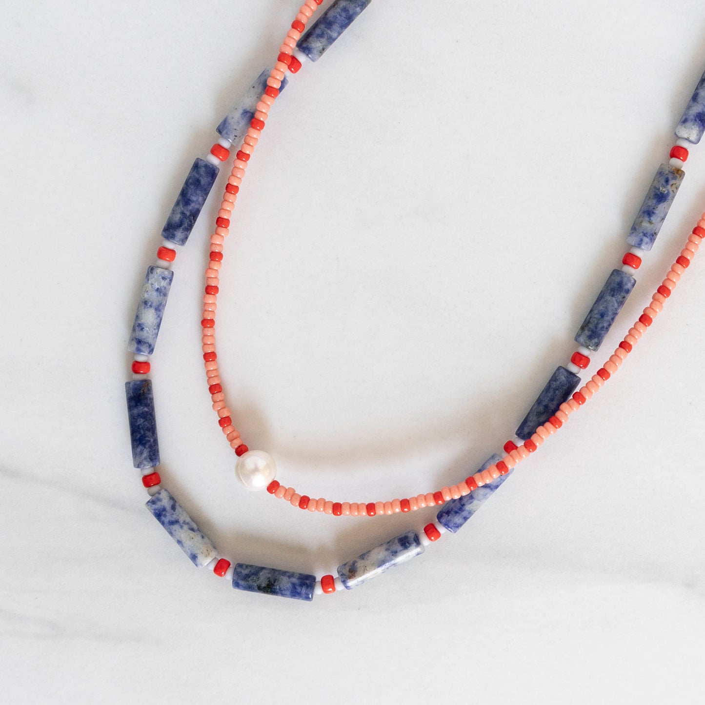 River Necklace | Beaded Gemstone Necklace