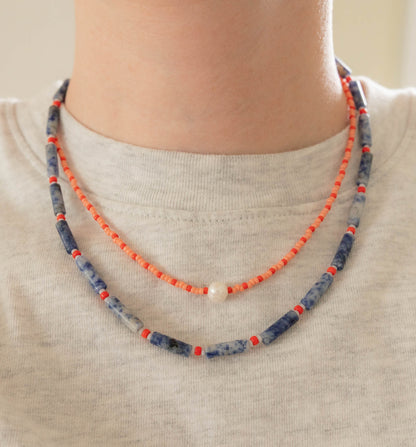 River Necklace | Beaded Gemstone Necklace