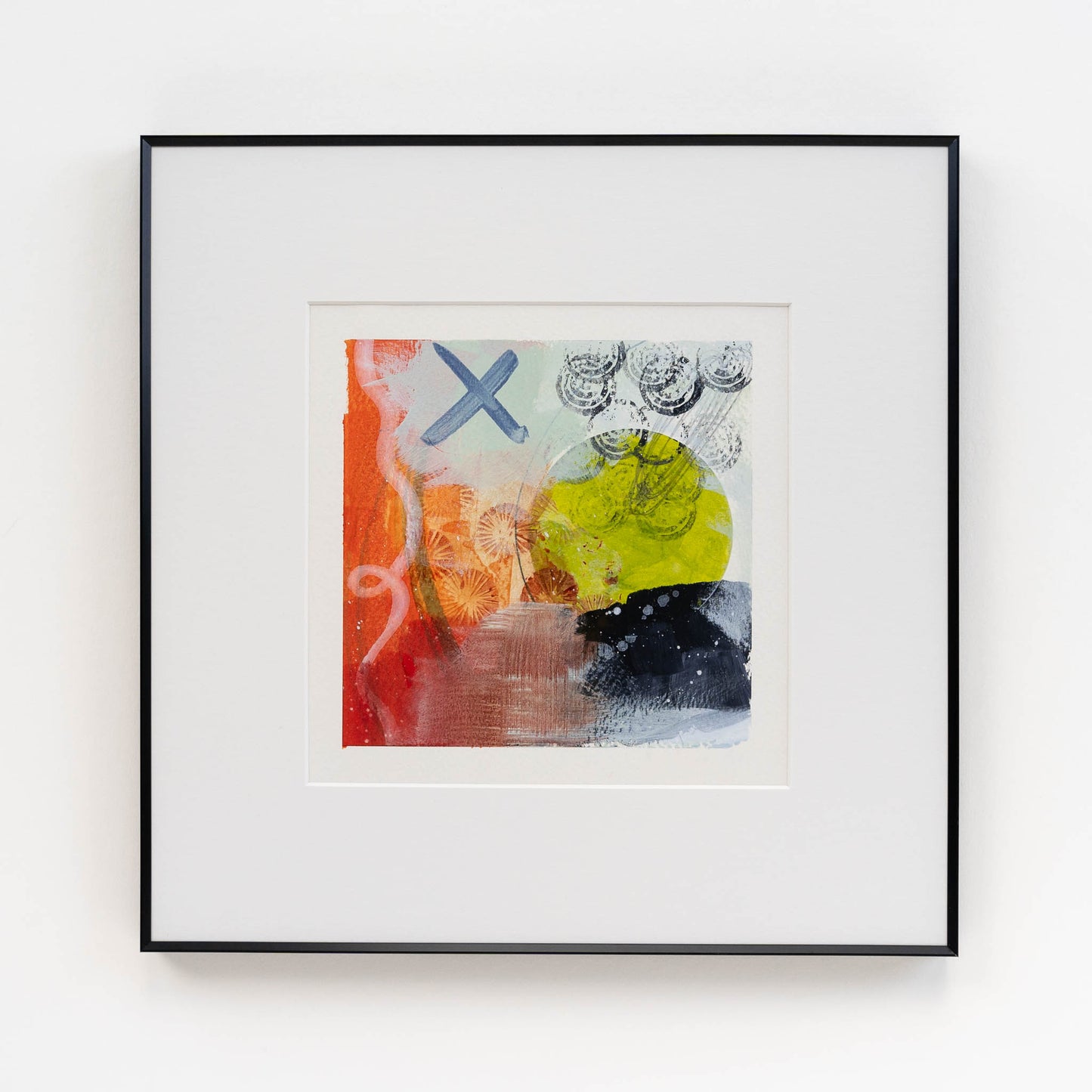 Rooftop Garden Party IV | Framed 6x6 inch Acrylic Painting