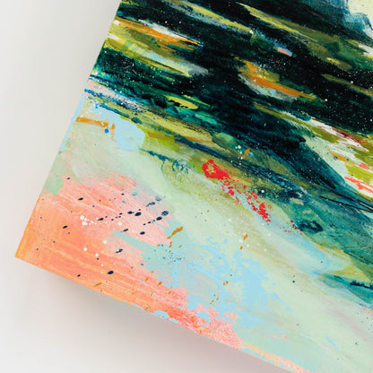 Seaside Waltz | 10x10 Abstract Landscape Painting on Wood Panel