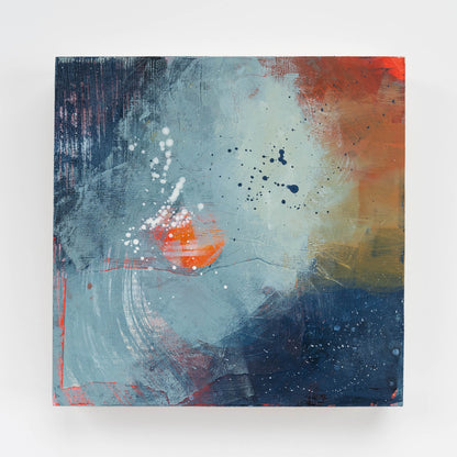 Spindrift | 8x8 Abstract Painting on Wood Panel