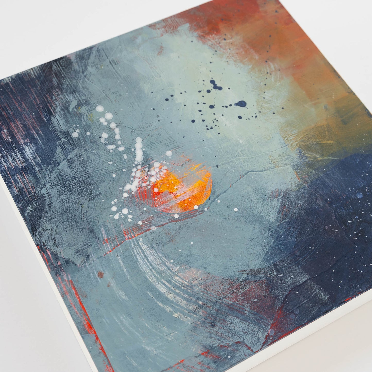 Spindrift | 8x8 Abstract Painting on Wood Panel