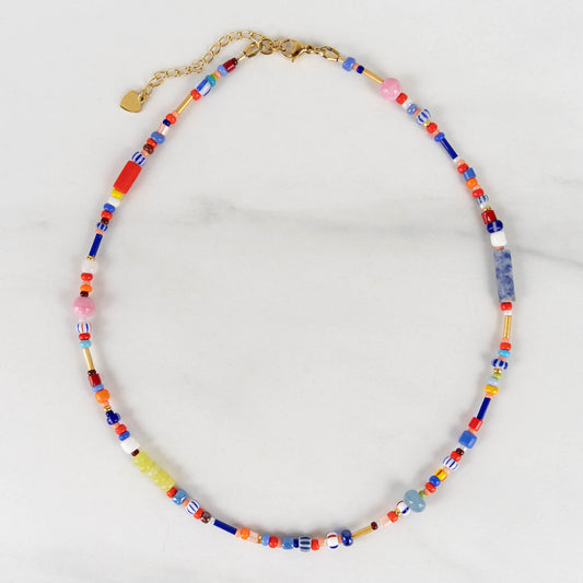 Summer Necklace | Colorful Beaded Necklace