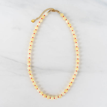 Sunshine Necklace | Yellow Gemstone Beaded Necklace