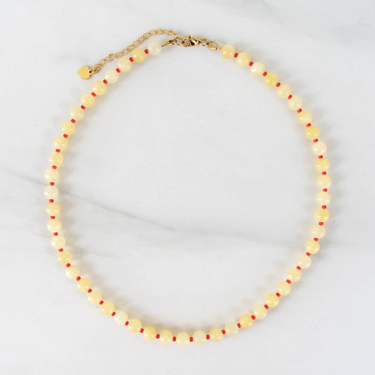 Sunshine Necklace | Yellow Gemstone Beaded Necklace