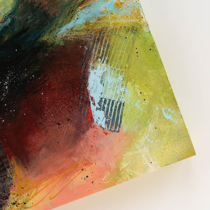 Tidal Currents | 14x14 Abstract Painting on Wood Panel
