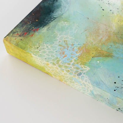 Tidal Currents | 14x14 Abstract Painting on Wood Panel