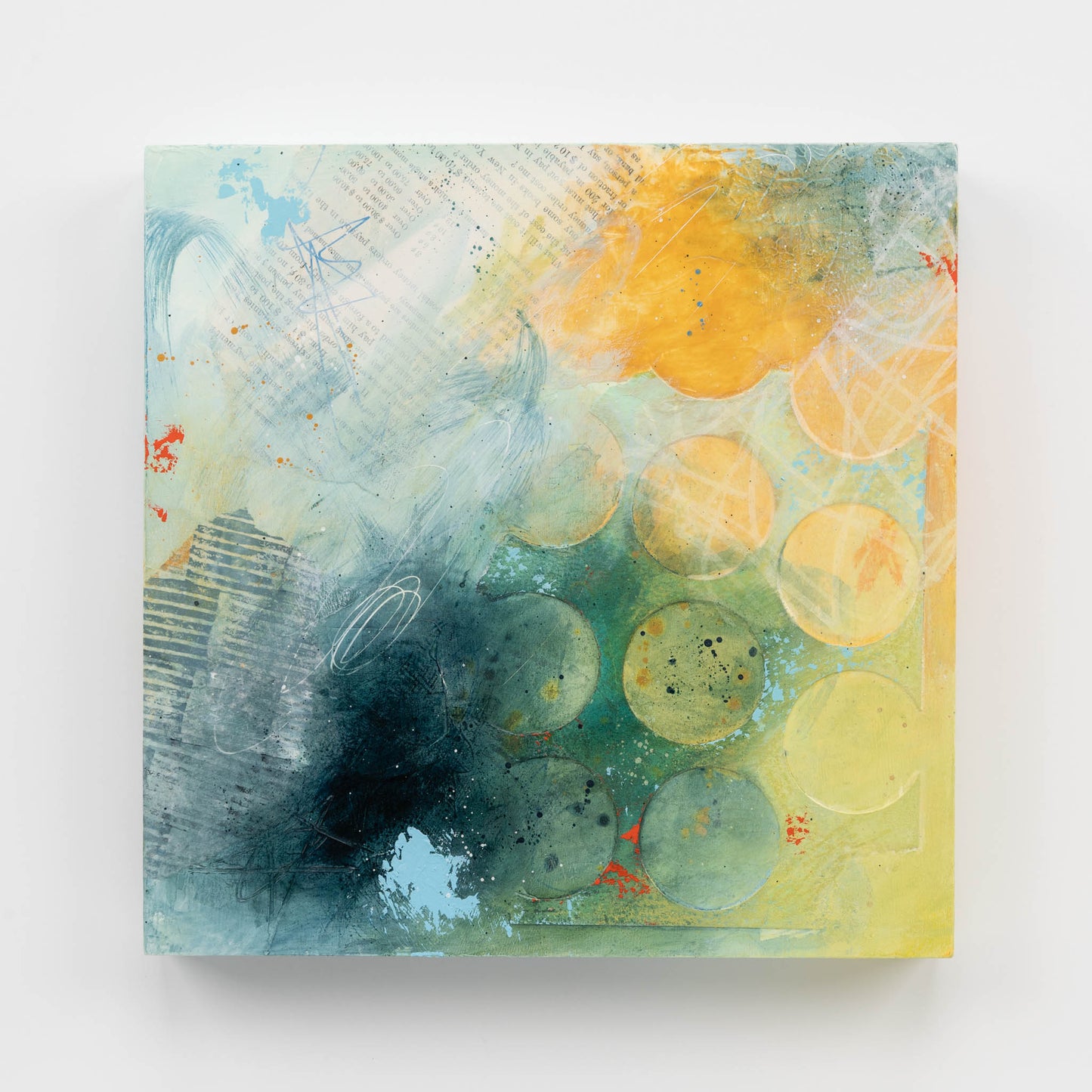 Wash Away | 10x10 Abstract Painting on Wood Panel