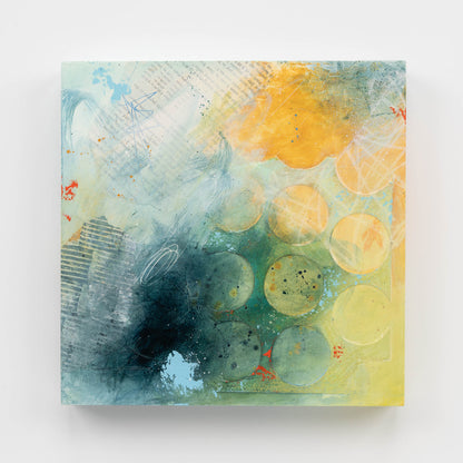 Wash Away | 10x10 Abstract Painting on Wood Panel
