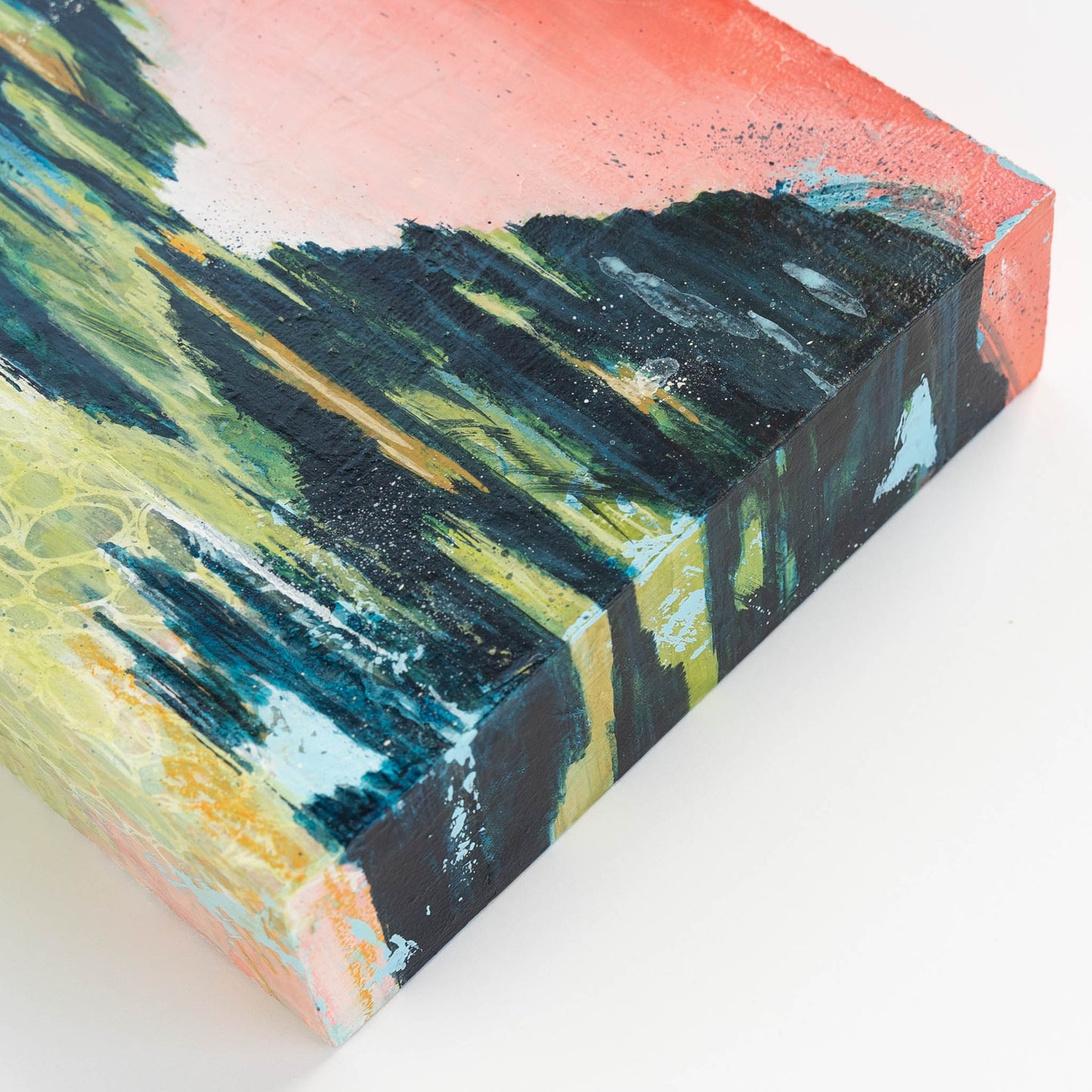 Wild Mountain Thyme | 6x6 Abstract Landscape Painting on Wood Panel