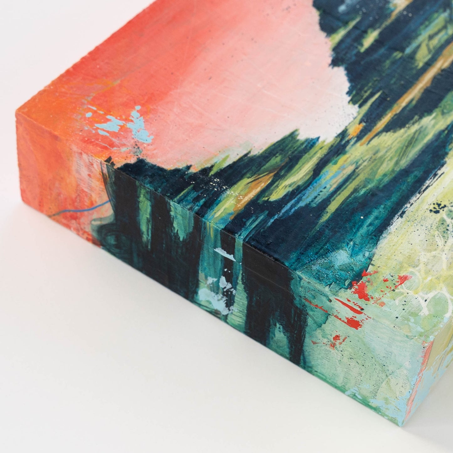Wild Mountain Thyme | 6x6 Abstract Landscape Painting on Wood Panel