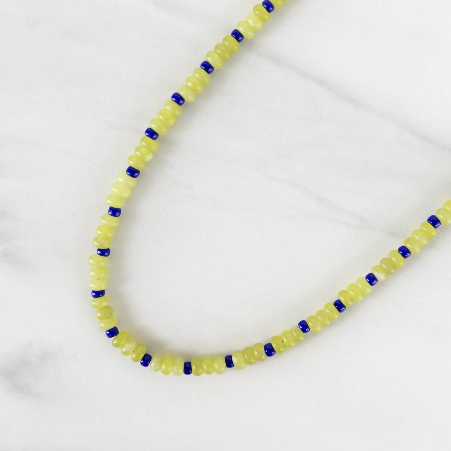 Willow Necklace | Green & Blue Bead Necklace